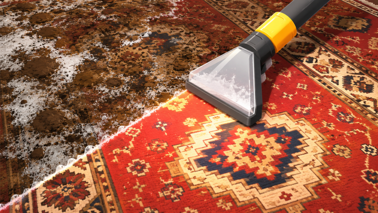 Carpet Cleaning Simulator Roblox official game banner showing cleaning gameplay